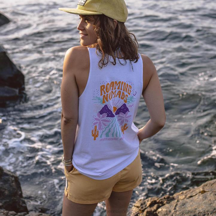 WoClothing Passenger 22N81008 Cactus Recycled Cotton Vest White Women White