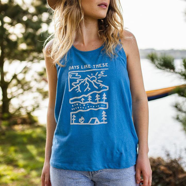 WoClothing Passenger 22N81012 Days Like These Hemp Vest Soft Cobalt Women Cobalt
