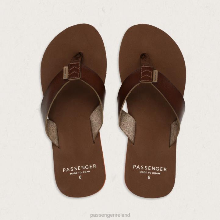 WoFootwear Passenger 22N81096 Malibu Flip Flop Dark Brown Women Brown