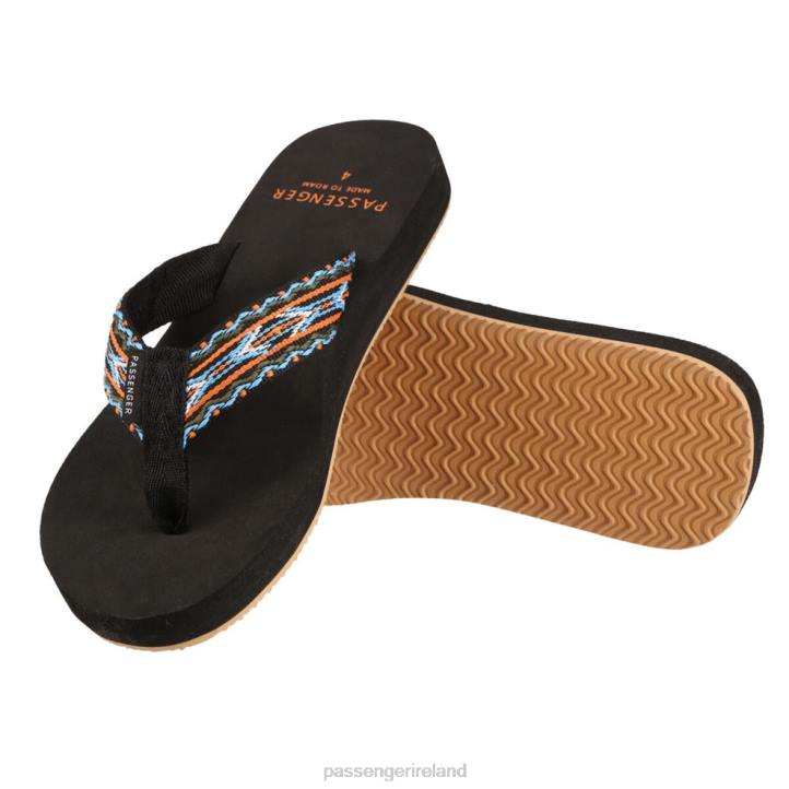 WoFootwear Passenger 22N81099 Malibu Flip Flop Black Women Black