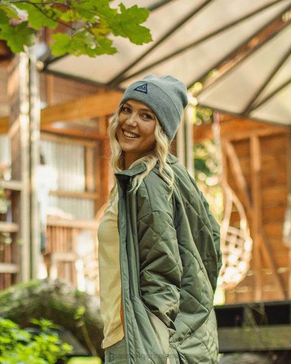 WoHeadwear Passenger 22N81030 Core Recycled High-Top Beanie Grey Marl Women Grey