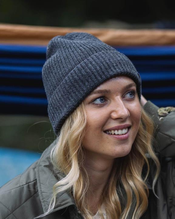 WoHeadwear Passenger 22N81041 Compass Recycled Beanie Charcoal Women Charcoal