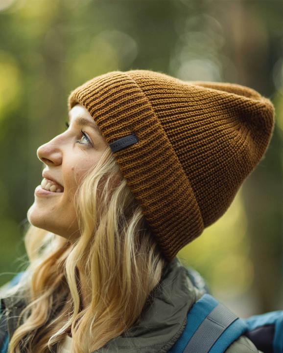 WoHeadwear Passenger 22N81042 Compass Recycled Beanie Golden Brown Women Brown