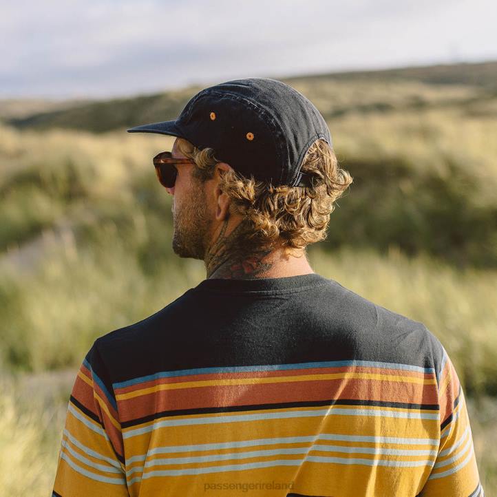 WoHeadwear Passenger 22N81063 Fixie Recycled Cotton 5 Panel Cap Faded Black Women Black