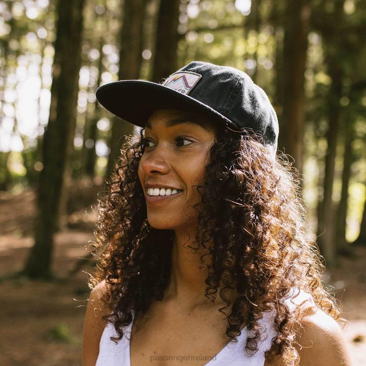 WoHeadwear Passenger 22N81068 Fluke Recycled Cotton 5 Panel Cap Faded Black Women Black