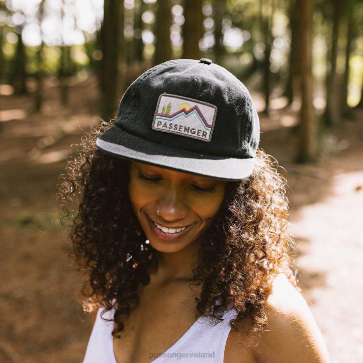 WoHeadwear Passenger 22N81068 Fluke Recycled Cotton 5 Panel Cap Faded Black Women Black