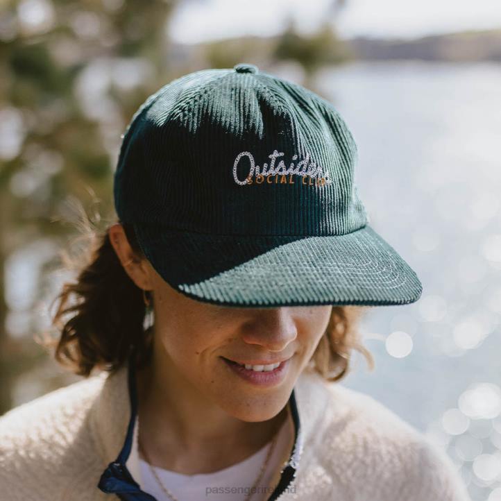 WoHeadwear Passenger 22N81071 Outsiders Recycled Cotton Cord Cap Storm Green Women Green