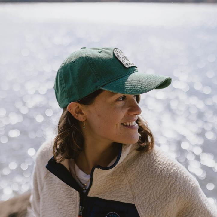 WoHeadwear Passenger 22N81075 Hazy Recycled Cotton Snapback Cap Dark Ivy Women Ivy