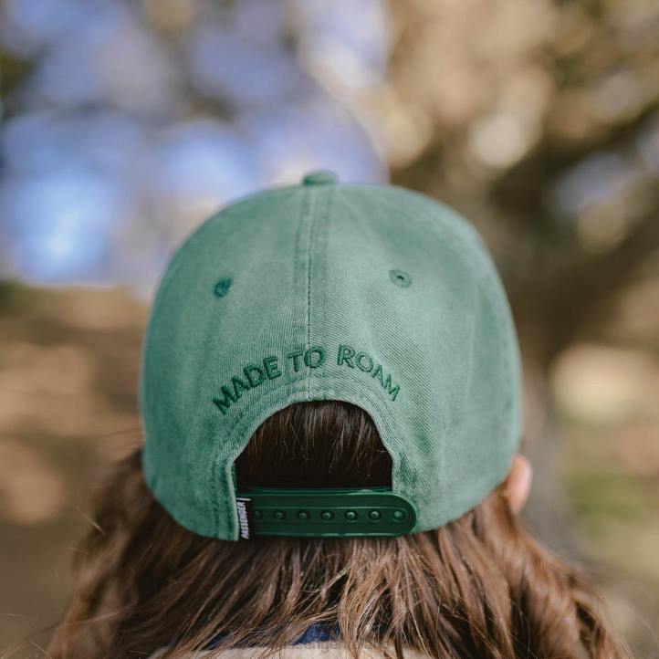 WoHeadwear Passenger 22N81075 Hazy Recycled Cotton Snapback Cap Dark Ivy Women Ivy