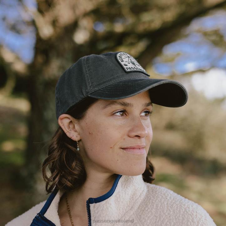 WoHeadwear Passenger 22N81076 Hazy Recycled Cotton Snapback Cap Faded Black Women Black