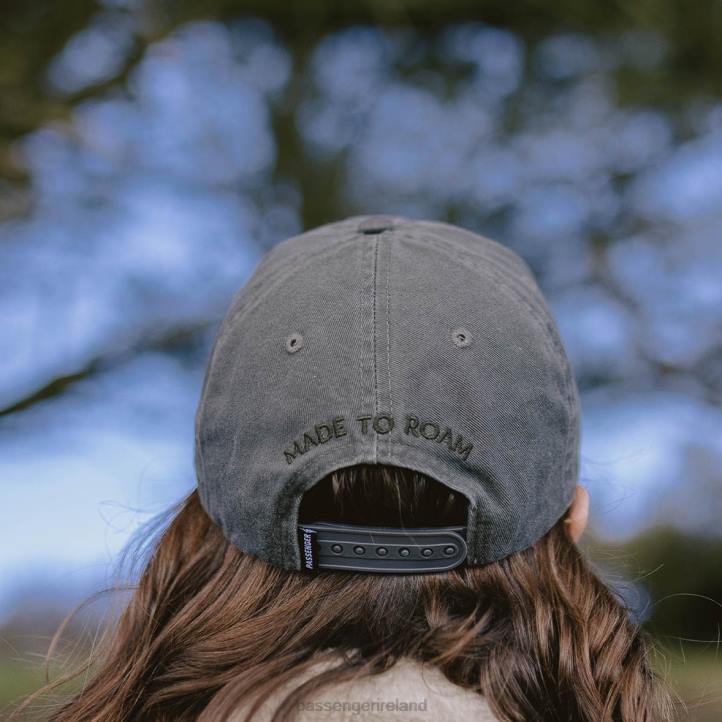 WoHeadwear Passenger 22N81076 Hazy Recycled Cotton Snapback Cap Faded Black Women Black