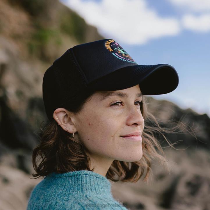 WoHeadwear Passenger 22N81080 Land & Sea Snapback Trucker Cap Black Women Black