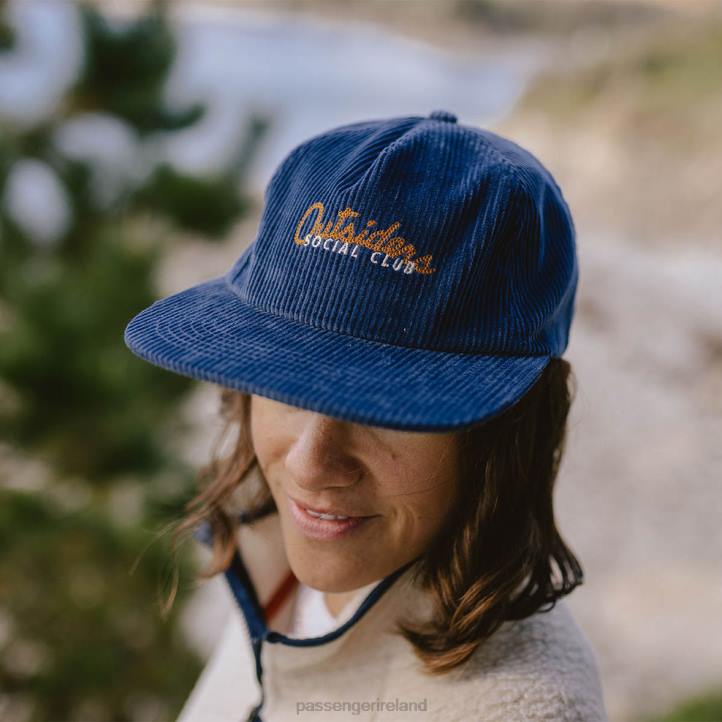 WoHeadwear Passenger 22N81084 Outsiders Recycled Cotton Cord Cap Stone Blue Women Blue