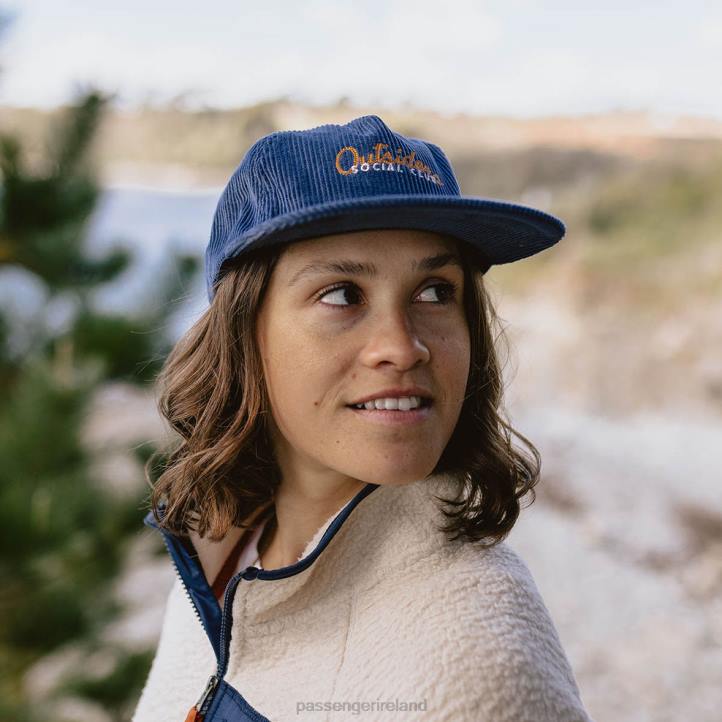 WoHeadwear Passenger 22N81084 Outsiders Recycled Cotton Cord Cap Stone Blue Women Blue