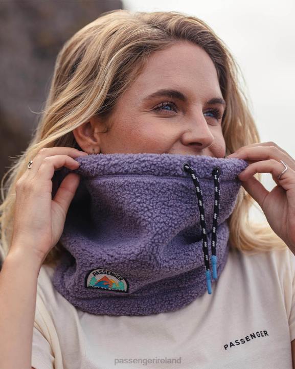 WoHeadwear Passenger 22N81032 Mulled Recycled Sherpa Fleece Snood Dusty Lilac Women Lilac