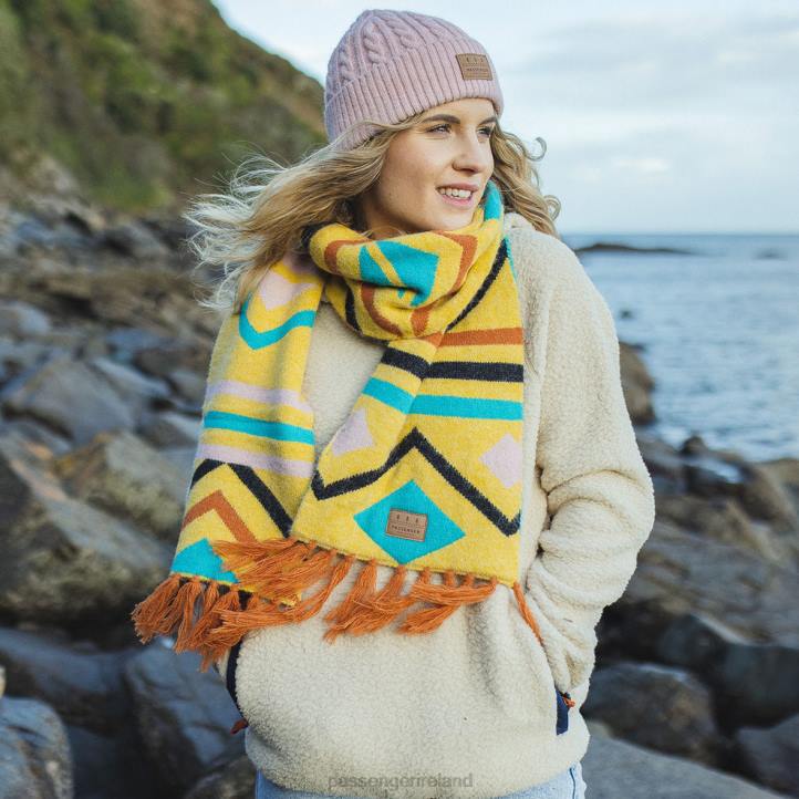 WoHeadwear Passenger 22N81056 Cabin Scarf Ochre Yellow Women Yellow