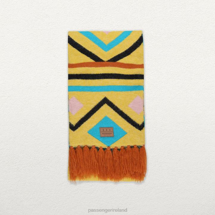 WoHeadwear Passenger 22N81056 Cabin Scarf Ochre Yellow Women Yellow