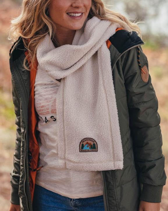 WoHeadwear Passenger 22N81086 Snug Recycled Sherpa Fleece Scarf Birch Women Birch