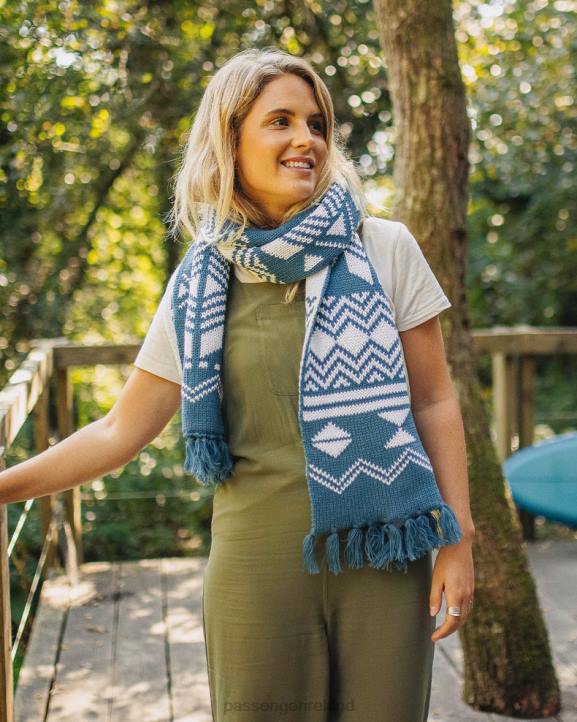 WoHeadwear Passenger 22N81087 West Coast Recycled Acrylic Scarf Blue Steel Women Blue